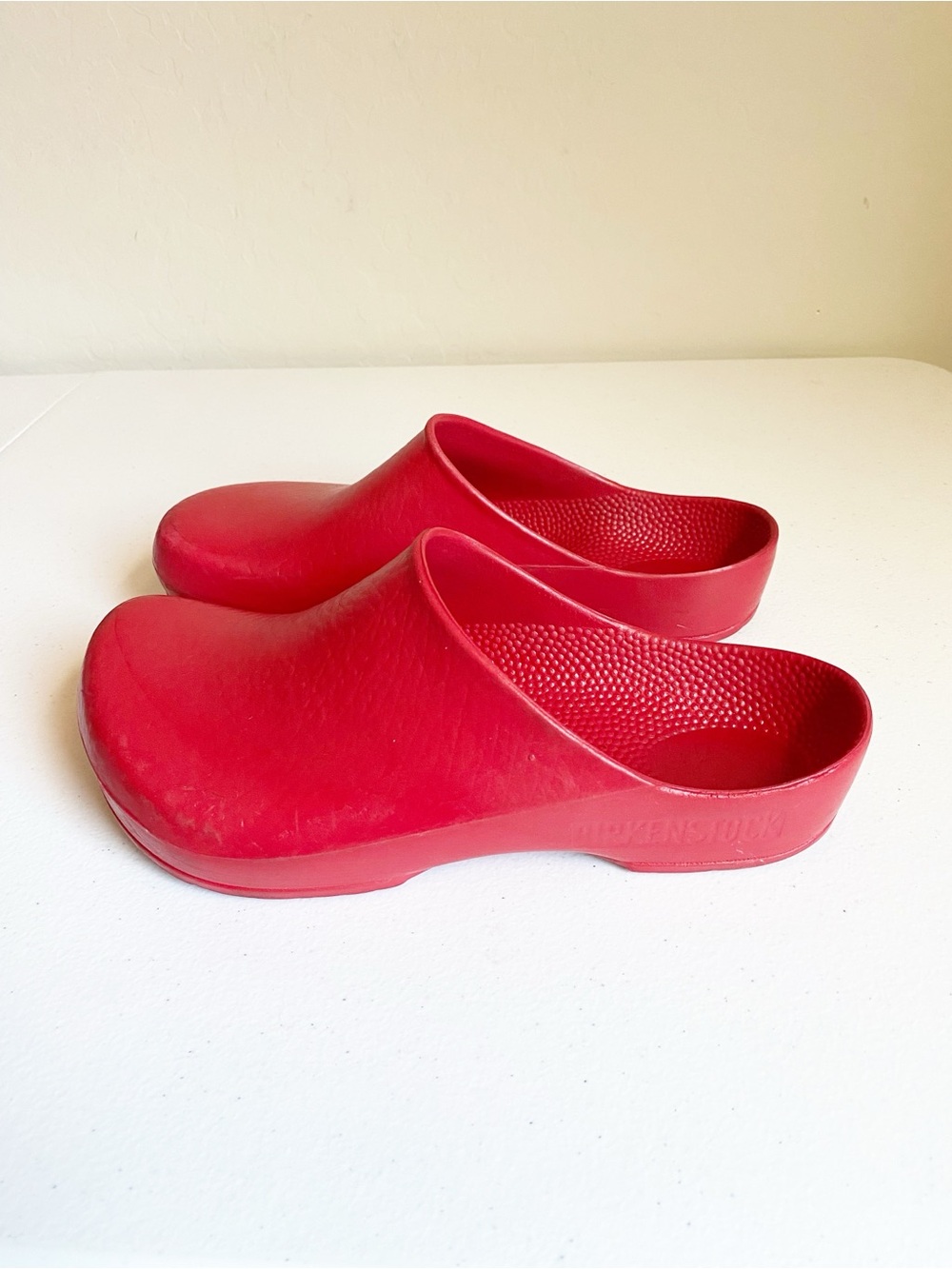 Birkenstock Super-Birki Polyurethane Clogs Red Size 6.5